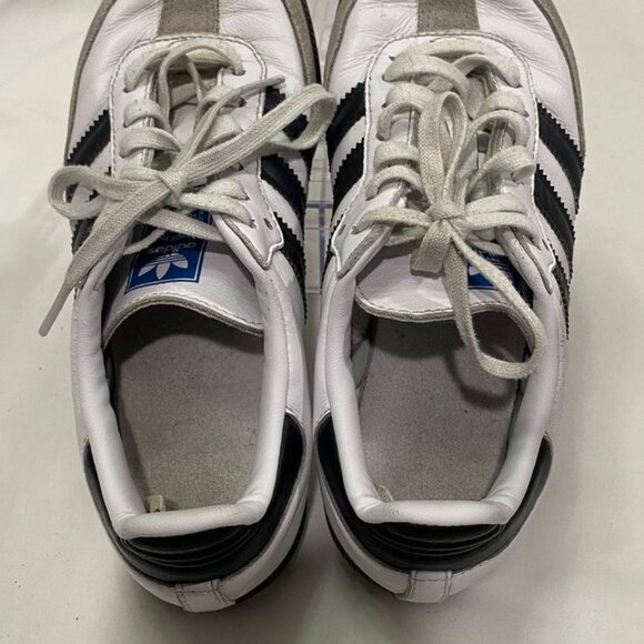Adidas Samba Classic Leather Sneakers White Black Girls 4 - Picture 9 of 10